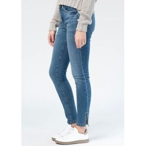 FRAME Le High Skinny Rae Slit Stud Jeans